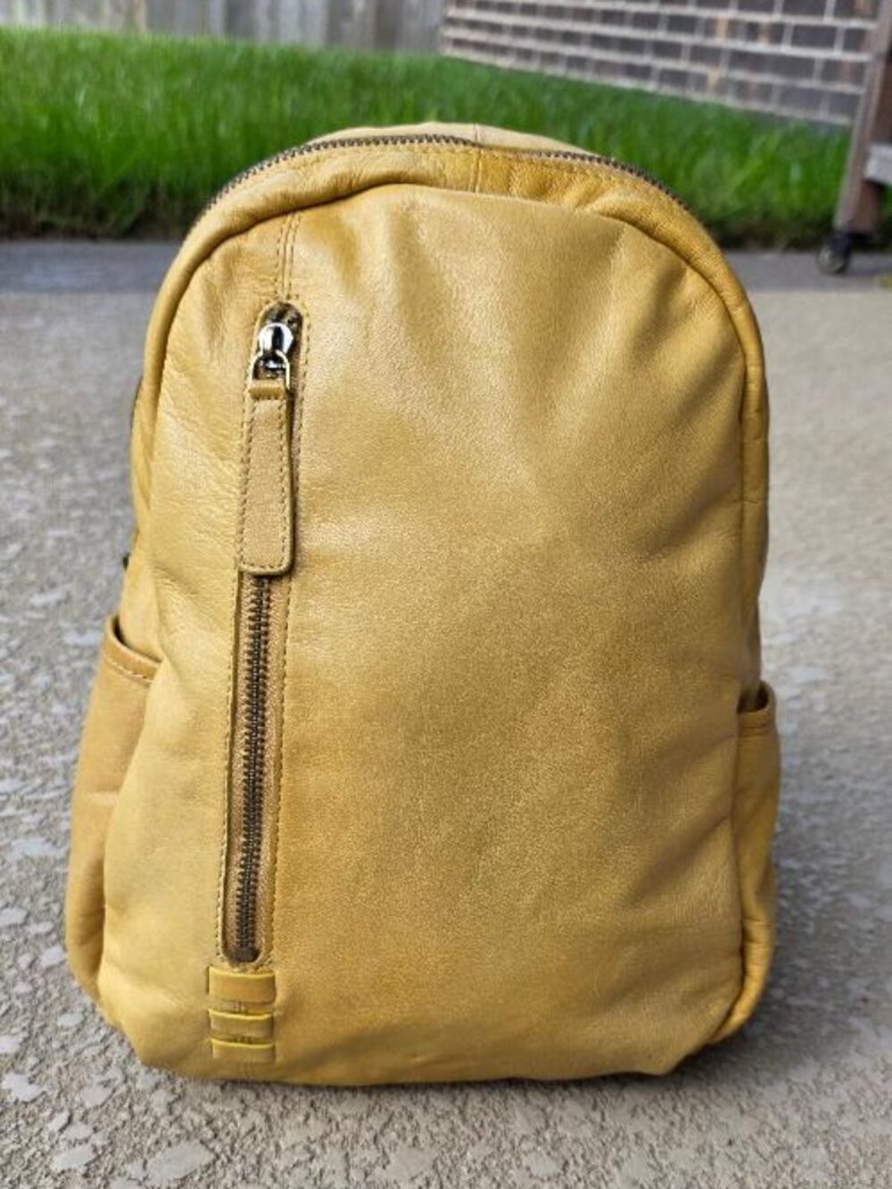 C&C California Yellow Leather Backpack